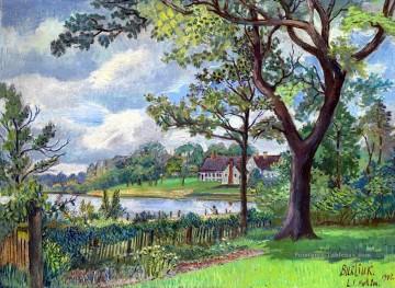 campagne à l’été 1946 paysage Peinture à l'huile